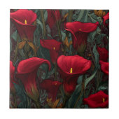 Modern Decorative Calle Lilies  Tiles  For Kitchen タイル (正面)