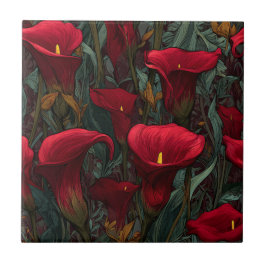 Modern Decorative Calle Lilies  Tiles  For Kitchen タイル