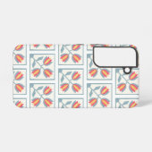Modern Decorative Flowers Pattern Samsung Galaxyケース (裏面横)