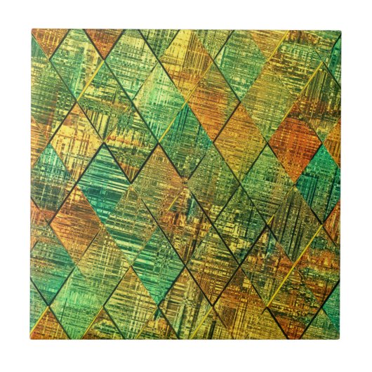 Modern Decorative Geometric Stained Glass タイル (正面)