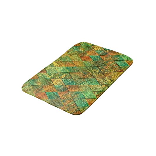 Modern Decorative Geometric Stained Glass バスマット (アングル)