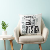 Modern Decorative Typography Throw Pillow クッション (椅子)