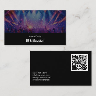 Modern Deejay Music DJ Party Music Djing QR Code 名刺
