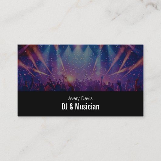 Modern Deejay Music DJ Party Music Djing QR Code 名刺 (正面)