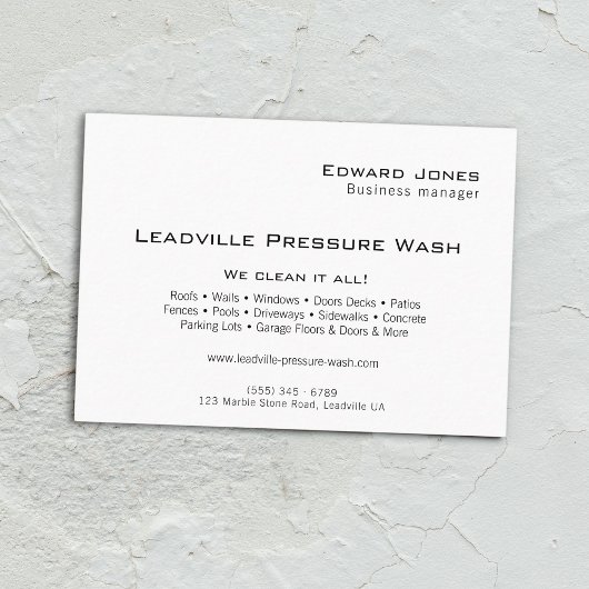 Modern Deep Blue Power Pressure Wash  名刺