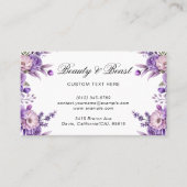 Modern Deep Pink Floral Calling Card with Elegance コーリングカード (正面)