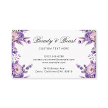 Modern Deep Pink Floral Calling Card with Elegance