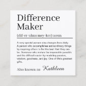 Modern Definition Difference Maker スクエア名刺 (正面)