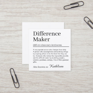 Modern Definition Difference Maker スクエア名刺