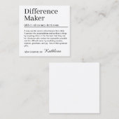 Modern Definition Difference Maker スクエア名刺 (正面/裏面)