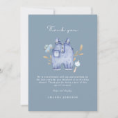 Modern Denim Blue Jean Baby Shower 招待状 (正面)