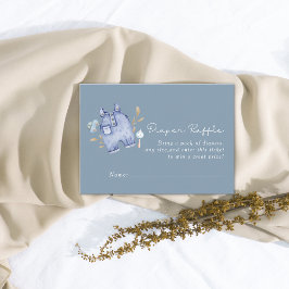 Modern Denim Blue Jean Stripes Baby Shower エンクロージャーカード