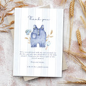 Modern Denim Blue Jean Stripes Baby Shower 招待状