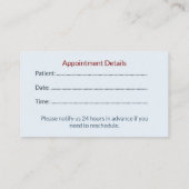 Modern Dental Appointment Card | Clinic Reminder 予約カード (裏面)