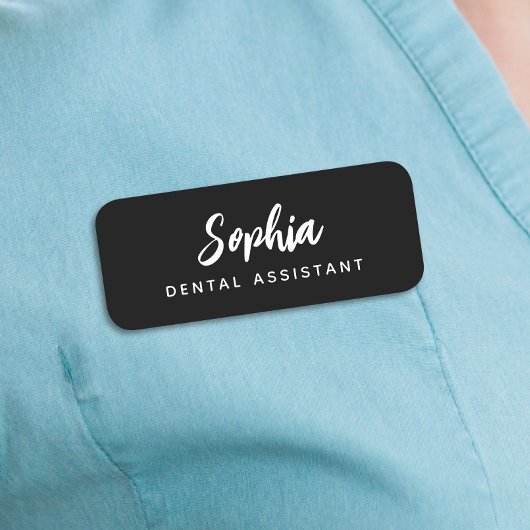Modern Dental Assistant Script Name Black Name 名札