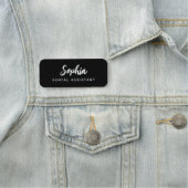 Modern Dental Assistant Script Name Black Name 名札 (インサイチュ)