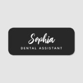 Modern Dental Assistant Script Name Black Name 名札 (正面)