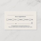 Modern Dental Office Tooth Appointment  予約カード (裏面)