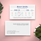 Modern Dental Tooth Appointment Reminder Card 予約カード