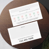 Modern Dental Tooth Appointment Reminder Note Card 予約カード