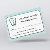 Modern Dentist Appointment Reminder Cards 予約カード