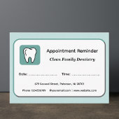 Modern Dentist Appointment Reminder Cards 予約カード