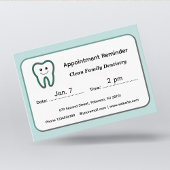 Modern Dentist Appointment Reminder Cards 予約カード