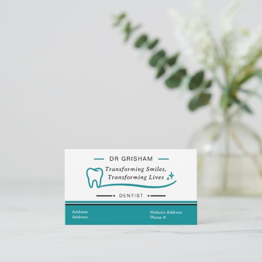 Modern Dentist Business Card Template 名刺 (スタンド正面)