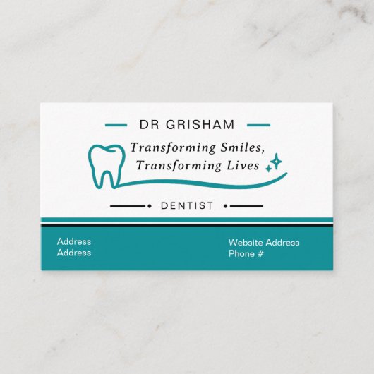 Modern Dentist Business Card Template 名刺 (正面)