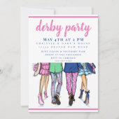 Modern Derby Couples Race Day Party Chic 招待状 (正面)