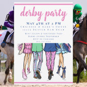 Modern Derby Couples Race Day Party Chic 招待状