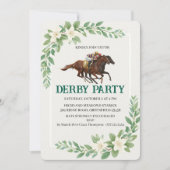 Modern Derby Horse Racing Party Invitation 招待状 (正面)