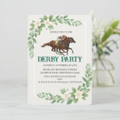 Modern Derby Horse Racing Party Invitation 招待状 (スタンド正面)