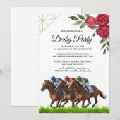 Modern Derby Horse Racing Party Invitation 2026 招待状 (正面/裏面)