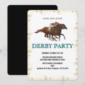 Modern Derby Horse Racing Party Invite 招待状 (正面/裏面)