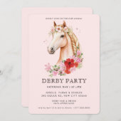 Modern  Derby Party  招待状 (正面/裏面)