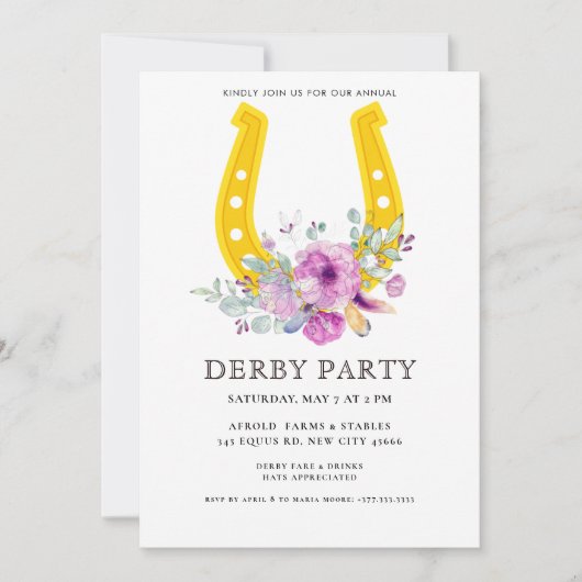 Modern  Derby Party  招待状 (正面)