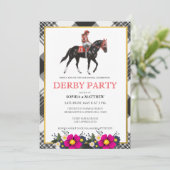 Modern Derby Party Invitation Horse Racing 招待状 (スタンド正面)