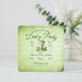 Modern Derby Party Watercolor Mint Julep Elegant 招待状 (スタンド正面)