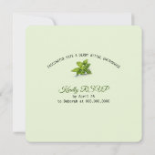 Modern Derby Party Watercolor Mint Julep Elegant 招待状 (裏面)