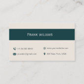 Modern Design Business Card with QR Code 名刺 (裏面)