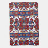 Modern designed inspired Serbian ethnic seamless キッチンタオル (縦)
