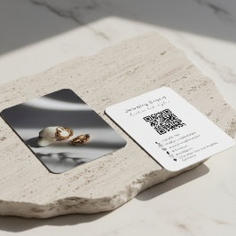 Modern Designer Jewelry Brand QR Code Card 名刺