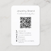 Modern Designer Jewelry Brand QR Code Card 名刺 (裏面)