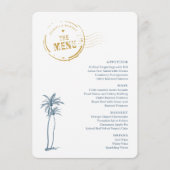 Modern Destination Wedding Menu Card メニュー (正面)