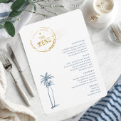 Modern Destination Wedding Place and Menu Card メニュー