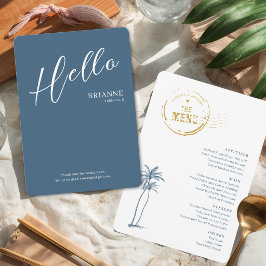 Modern Destination Wedding Place and Menu Card メニュー