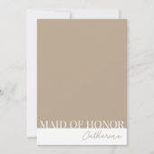 Modern Detailed Maid of Honor Proposal Card 招待状 (正面)