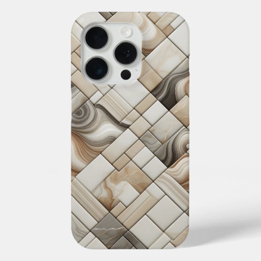 Modern Diagonal Marble Phone Case - Abstract Fluid Case-Mate iPhoneケース (裏面)