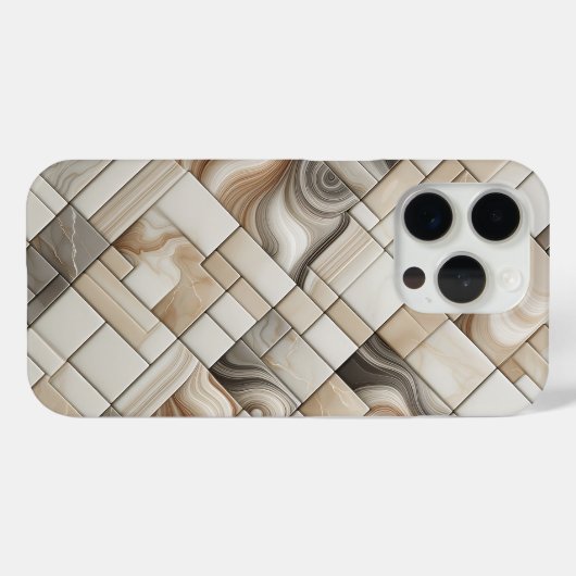 Modern Diagonal Marble Phone Case - Abstract Fluid Case-Mate iPhoneケース (裏面 (横))